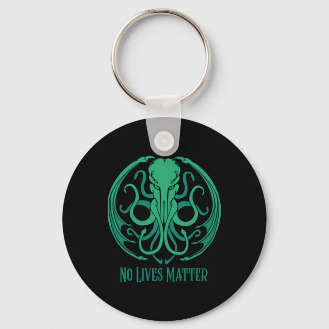 Llavero No vive el Pegatina de Cthulhu (Anverso)