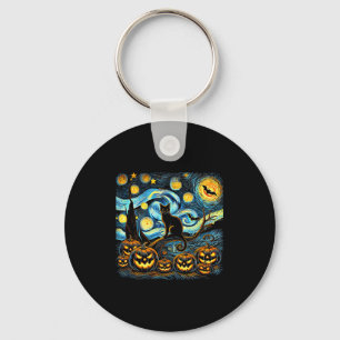 Llavero Noche de Brujas Van Gogh Noche Estrellada Calabaza