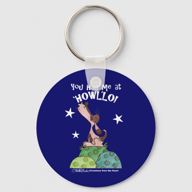 Llavero Noche de Howling Basset Hound (Anverso)