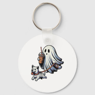 Llavero Noche divertida de Halloween del fantasma del perr