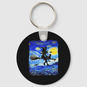 Llavero Noche estrellada de Brujas Halloween Van Gogh Aest