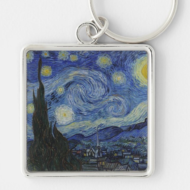Llavero Noche estrellada de Van Gogh (Frente)