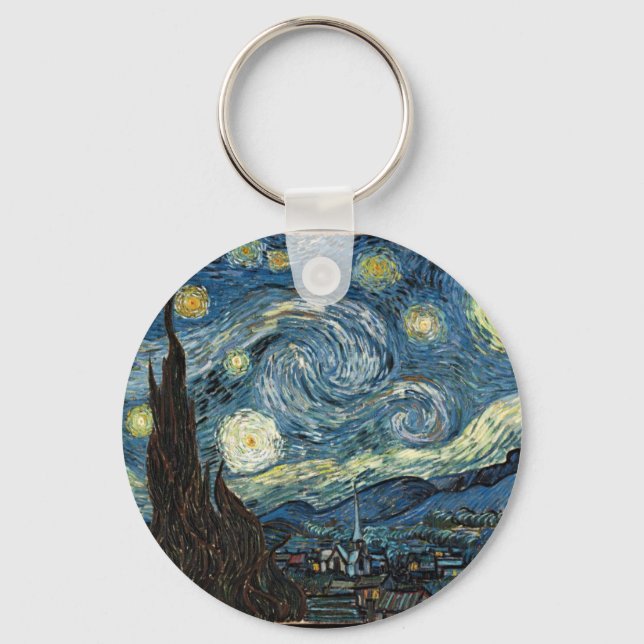 Llavero Noche estrellada de Vincent Van Gogh (Anverso)