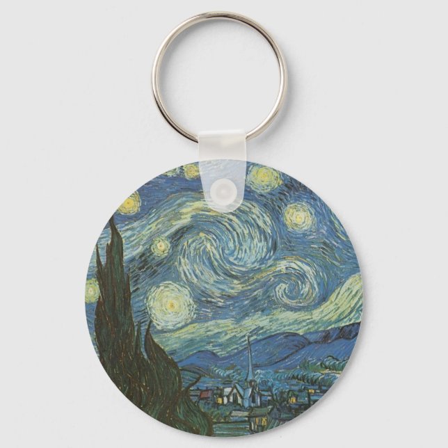 Llavero Noche estrellada de Vincent Van Gogh (Anverso)