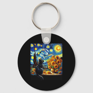 Llavero Noche estrellada Vincent Van Gogh Sunflowers Cat L