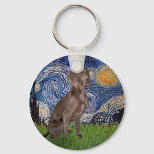Llavero Noche estrellada - Weimaraner (Z)