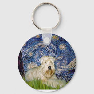 Llavero Noche estrellada - Wheaten Terrier 1