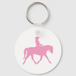 Llavero Noche montando su caballo (rosa)