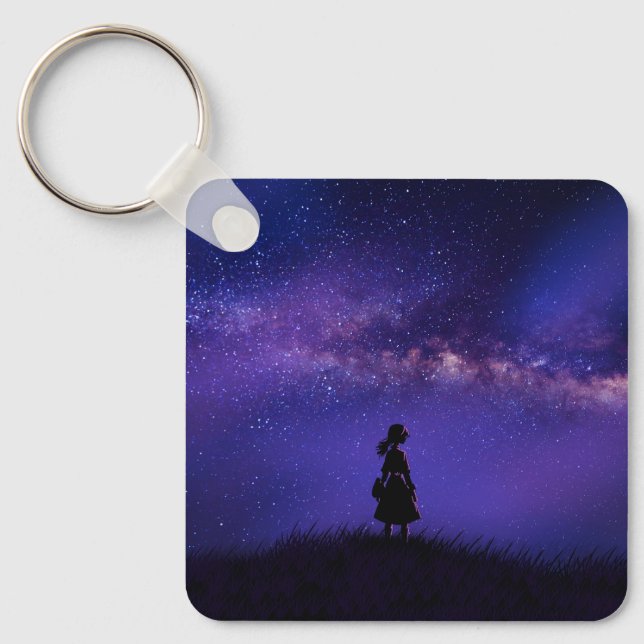 Llavero Noche solitaria y estrellada (Anverso)