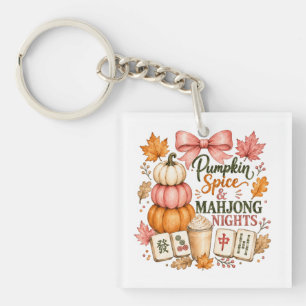 Llavero Noches de Mahjong con Especias de Calabaza