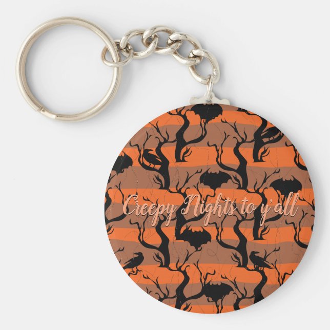 Llavero Noches espeluznantes para el tema Keychain_naranja (Frente)
