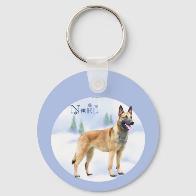 Llavero Noel Belgium Malinois (Anverso)