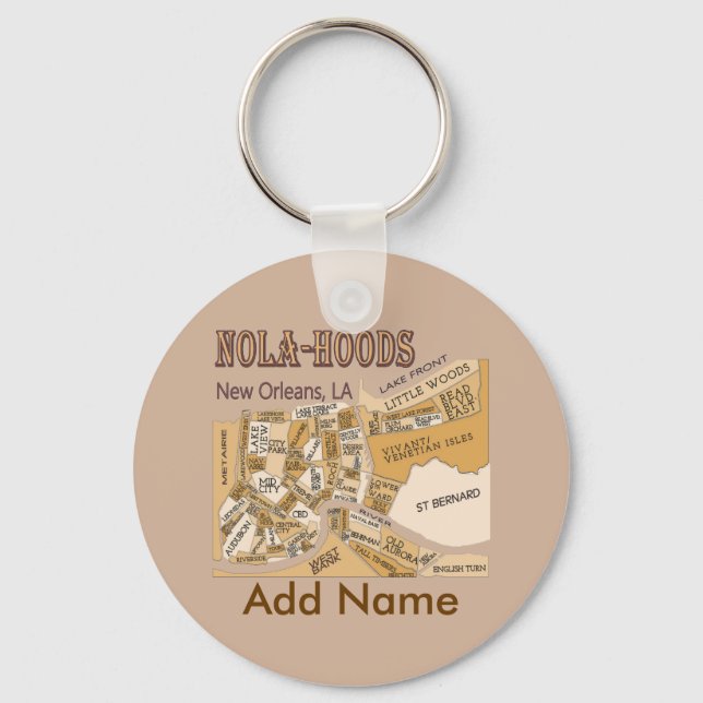 Llavero NOLA Hoods Key, NAME (Anverso)