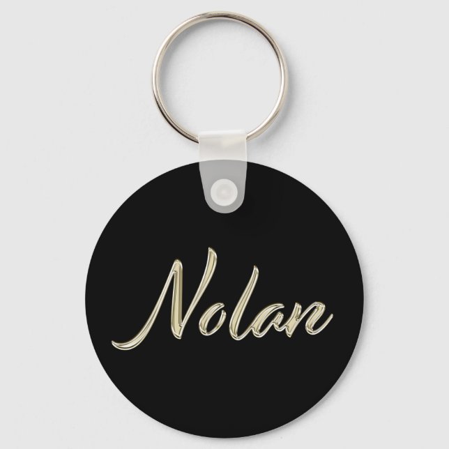 Llavero Nolan Nombre whitegold Button Schlüsselanhänger (Anverso)