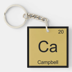 Llavero Nombre Campbell Tabla periódica de elementos quí