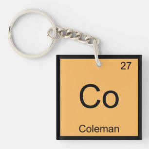 Llavero Nombre Coleman Química Elemento Tabla Periódica