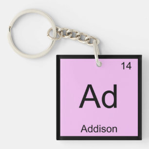 Llavero Nombre de Addison Elemento Químico Tabla Periódica