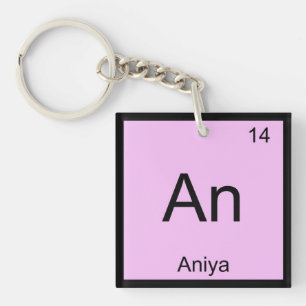 Llavero Nombre de Aniya Elemento Químico Tabla Periódica