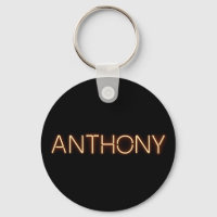 Nombre de Anthony en luces de neón brillantes