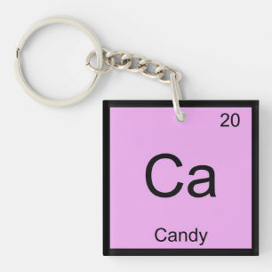 Llavero Nombre de caramelo Elemento de química Tabla perió