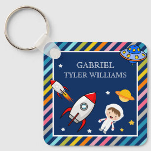 Llavero Nombre de chicos cohete espacio exterior astronaut
