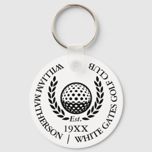 Llavero Nombre de club de golf clásico personalizado