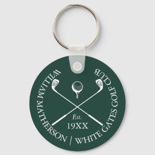Llavero Nombre de club de golf clásico personalizado esmer