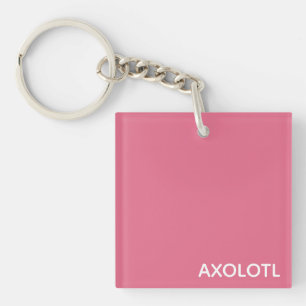 Llavero Nombre de color rosa Axolotl