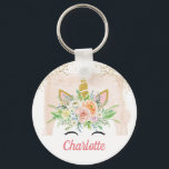 Llavero nombre de costumbre unicornio rosa pastel ang bril<br><div class="desc">Cadena de claves con un dorado brillante Unicornio y fondo rosa pastel. Personalízalo con tu nombre y disfruta! Se puede usar como etiqueta de nombre de mochila.</div>