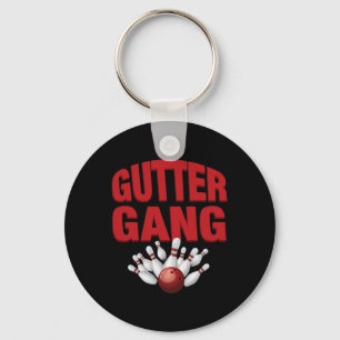 Llavero Nombre de equipo de bolos divertido Gutter Gang co