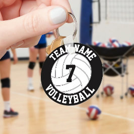 Llavero Nombre de equipo personalizado de voleibol Color y