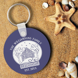 Llavero Nombre de familia Anchor de la Casa de la Playa Bl