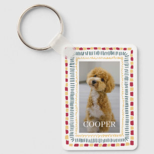 Llavero Nombre de foto de perro personalizado caprichoso