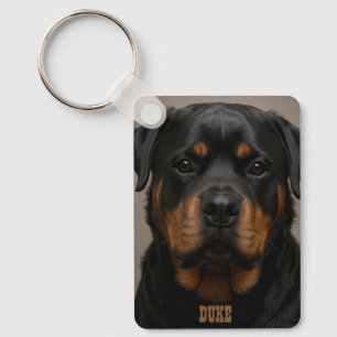 Llavero Nombre de foto personalizado de Rottweiler