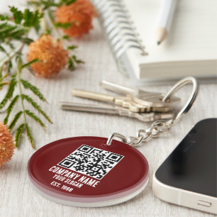 Llavero Nombre de la empresa, código QR