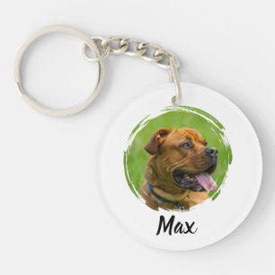 Llavero Nombre de mascota personalizado y foto Persona c