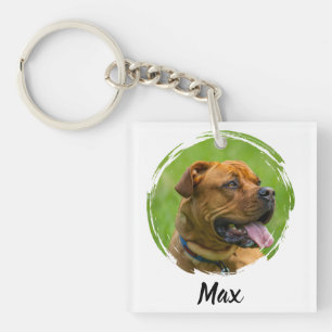 Llavero Nombre de mascota personalizado y foto   Persona c