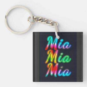 Llavero Nombre de Mia ColorfulT-Shirt