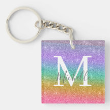 Nombre de monograma personalizado con brillo falso