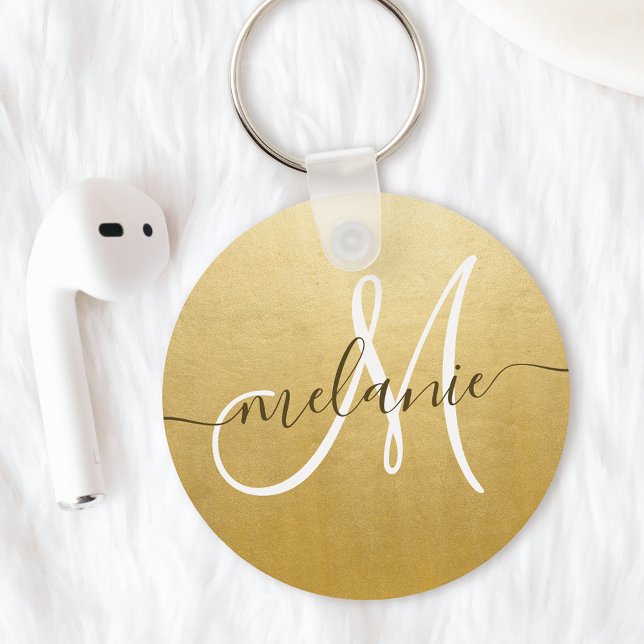 Llavero Nombre de monograma personalizado Relieve metaliza (Subido por el creador)