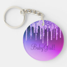 Nombre de niña con brillo purpura Glam Chic