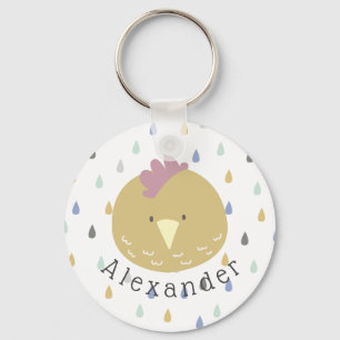 Llavero Nombre de personalizable Chick Cute
