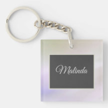Nombre de Personalizable de niebla suave Keychain 