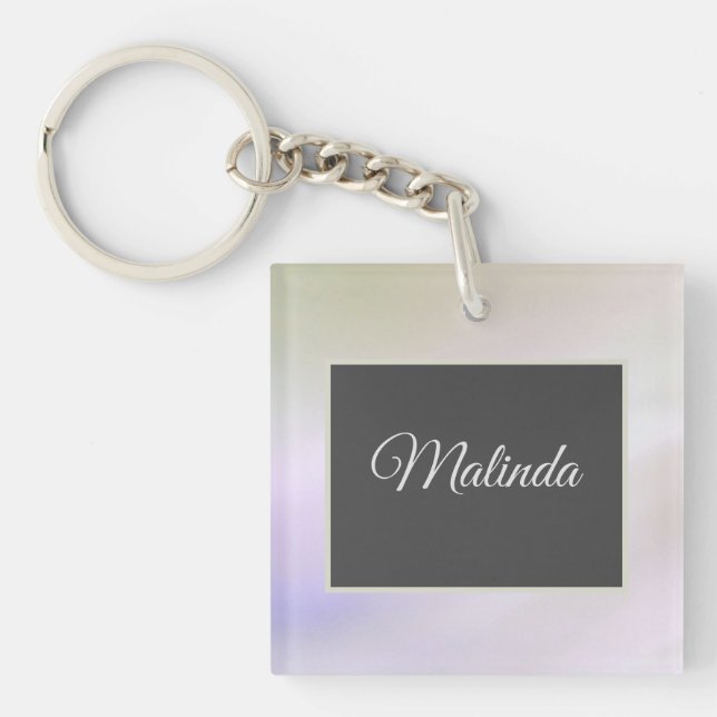 Llavero Nombre de Personalizable de niebla suave Keychain  (Frente)