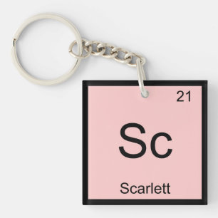 Llavero Nombre de Scarlett Elemento Químico Tabla Periódic