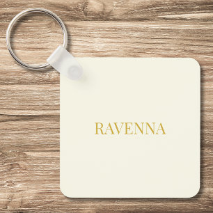 Llavero Nombre de Serif de lujo personalizado regalo para