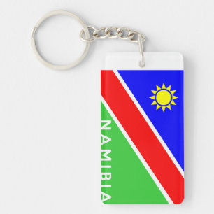 Llavero nombre de texto de la marca de país namibia