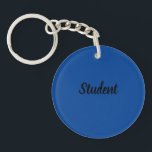 Llavero Nombre de texto del Personalizado estudiantil Keyc<br><div class="desc">Nombre del texto del estudiante Cadena acrílica Keychain Amado tamaño del tipo de letra Deep Blue Background Shape Circle (de un solo lado) Bonito look Aritic Keychain</div>