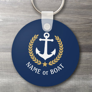 Llavero Nombre del barco Anchor Estilo Oro Estrella de la 