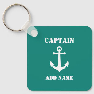 Llavero Nombre del capitán o del barco del ancla náutica